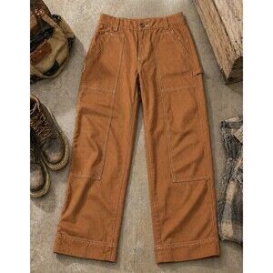 Old Navy Women Utility High-Rise Straight Pants Cargo Size 8 Tobacco 100% Cotton